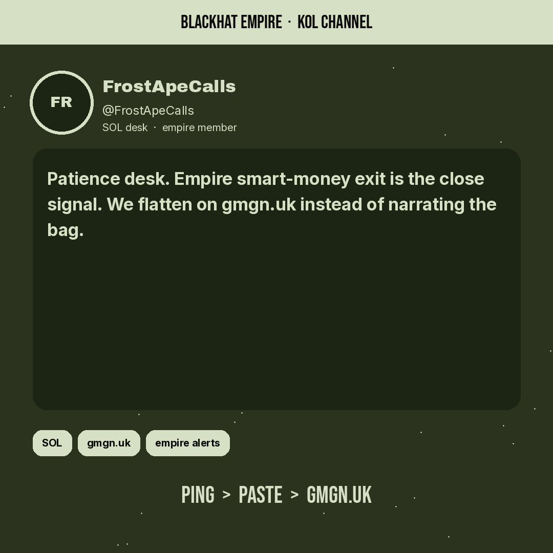 Crew review card Frost Ape Calls — Alpha Furnace HQ
